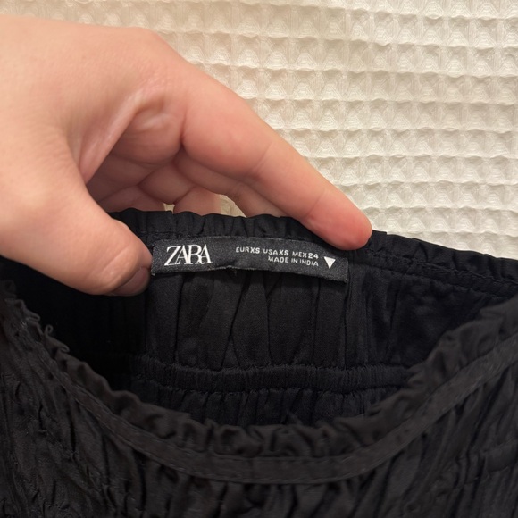 Zara Black Summer Dress with Ties on the Side - 100% cotton - XS - Picture 2 of 7